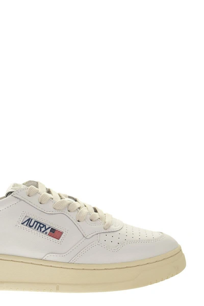 Shop Autry Medalist Low - Leather Sneakers In White/black