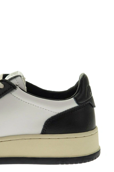 Shop Autry Medalist Low - Leather Sneakers In White/black