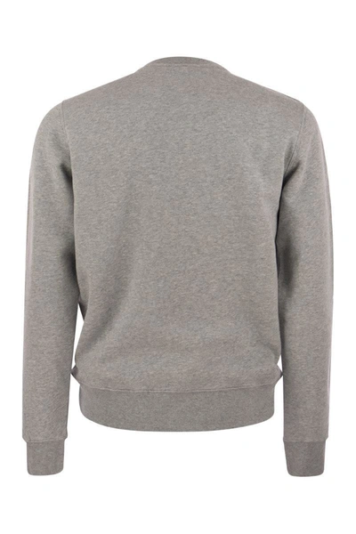 Shop Autry Round-neck Sweatshirt With Logo In Melange Grey