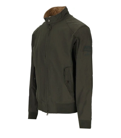 Shop Barbour International Rectifier Harrington Sage Green Jacket