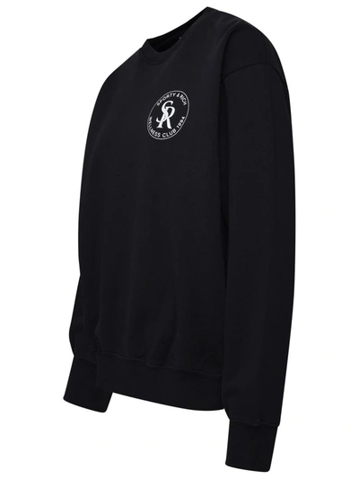Shop Sporty And Rich Sporty & Rich Black Cotton Sweatshirt
