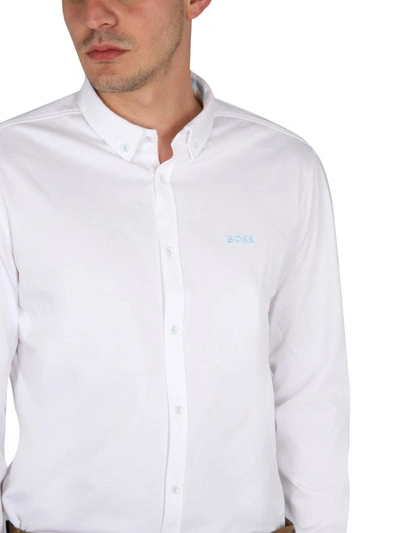 Shop Hugo Boss Boss Button Down Shirt In White