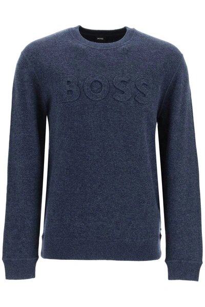 Boss discount embossed sweatshirt