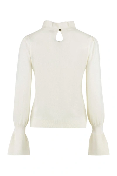 Shop Hugo Boss Boss Ribbed Cashmere And Wool Sweater In Ivory