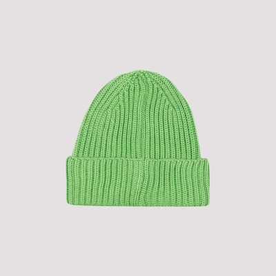 Shop C.p. Company Extra Fine Merino Wool Goggle Beanie Hat In Green