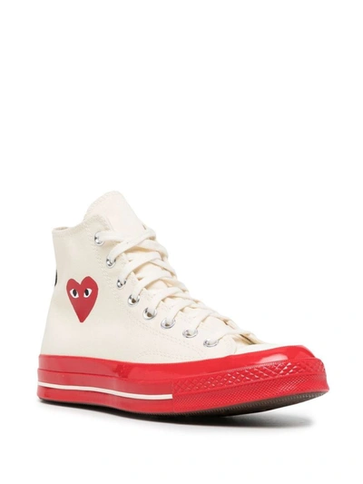 Comme Des X Converse Men's Play 70 High-top Sneakers Beige Red | ModeSens