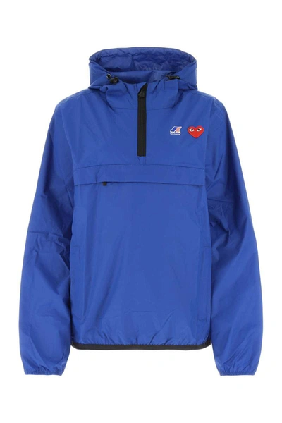 Shop Comme Des Garçons Play Comme Des Garcons Play Jackets In Blue