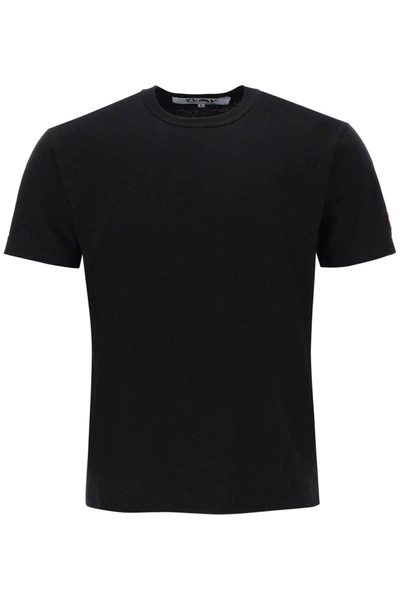 Shop Comme Des Garçons Play Comme Des Garcons Play T-shirt With Pixel Patch In Black