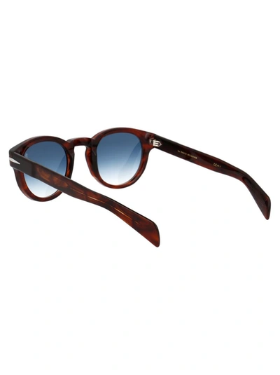 Shop David Beckham Sunglasses In Z1508 Marrone Avana Striato