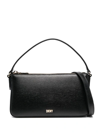 Shop Dkny Bryant Leather Crossbody Bag In Black