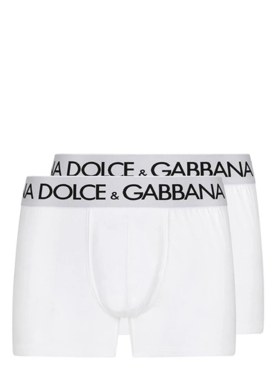 Shop Dolce & Gabbana Cotton Boxers In White