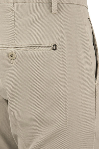 Shop Dondup Gaubert - Slim-fit Gabardine Trousers In Stone