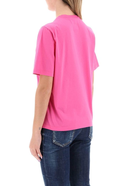 Shop Dsquared2 Icon Forever Easy Tee In Fuchsia