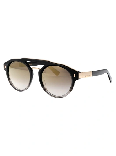 Shop Dsquared2 Sunglasses In Xowfq Black Grey Horn