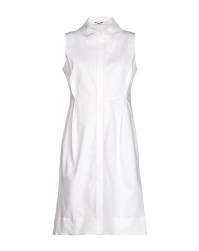 Jil Sander Short Dresses In White