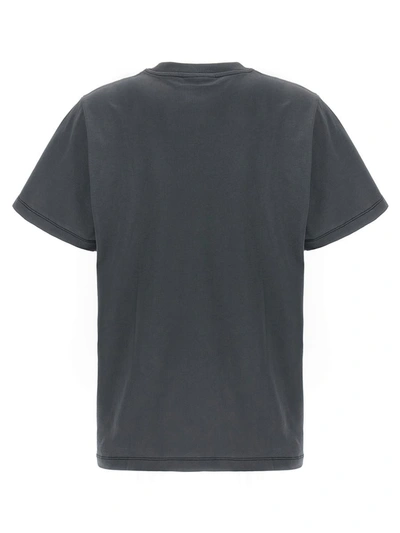 Shop Ganni Have A Nice Day T-shirt In Gray