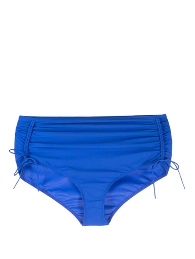 Shop Isabel Marant Lace-up Detail Bikini Bottoms In Bluette