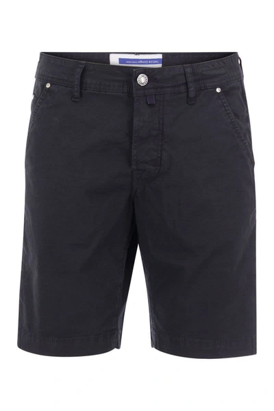 Shop Jacob Cohen Cotton Bermuda Shorts In Blue