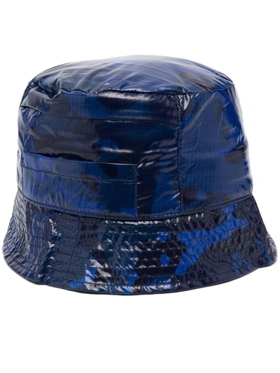 Shop K-way R&d Pascal Nylon Bucket Hat In Blue