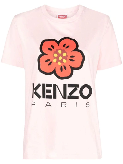Shop Kenzo Boke Flower Cotton T-shirt In Pink