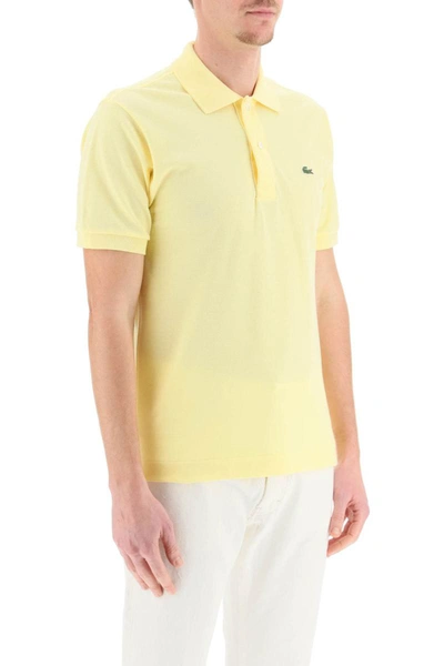 Shop Lacoste Cotton Piquet Polo In Yellow