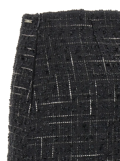Shop Liu •jo Liu Jo Jewel Button Tweed Skirt In Black