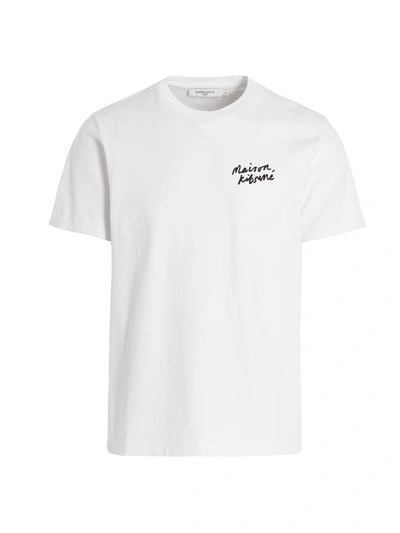 Shop Maison Kitsuné ‘mini Handwriting' T-shirt In White