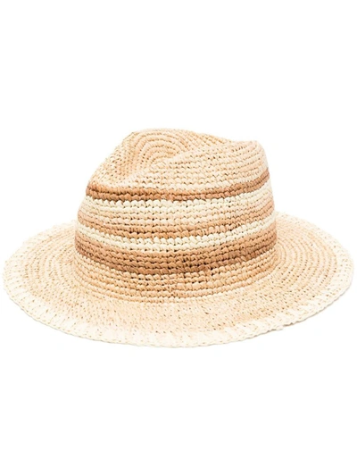 Shop Manebi Manebí Panama Hat Accessories In Brown