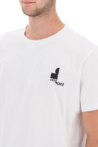 Shop Isabel Marant Marant 'zafferh' T-shirt With Logo Print In White