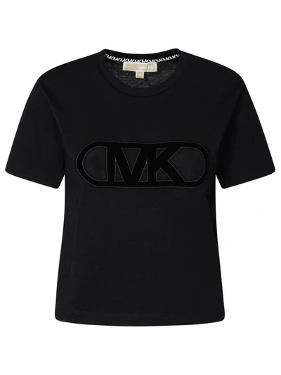 Shop Michael Michael Kors Empire Black Cotton T-shirt