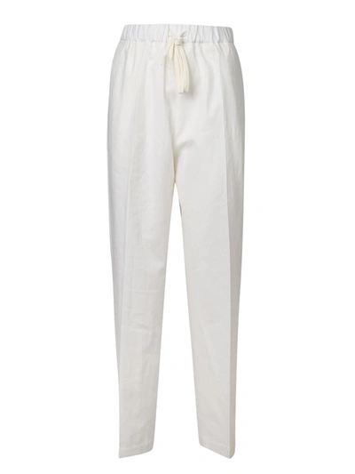 Shop Mm6 Maison Margiela Trousers In White