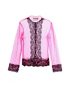 Christopher Kane Lace Shirts & Blouses In Fuchsia