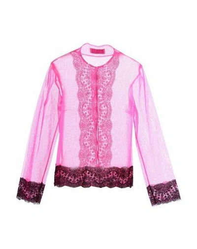 Shop Christopher Kane Lace Shirts & Blouses In Fuchsia