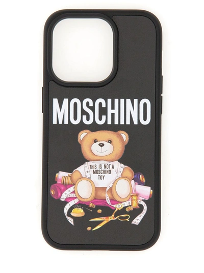 Shop Moschino Teddy Cover For Iphone 14 And 14 Pro In Black