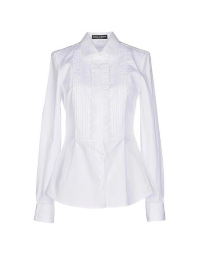 Dolce & Gabbana Solid Color Shirts & Blouses In White