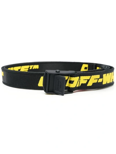 Shop Off-white Belt With Embroidery In Black
