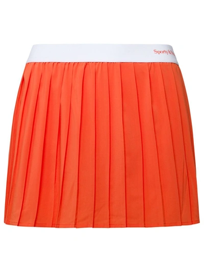 Shop Sporty And Rich Orange Polyester Blend Shorts