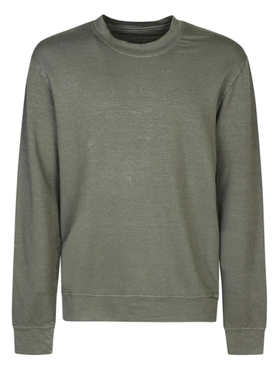 Original Vintage Green Cotton Blend Linen Sweatshirt In Green