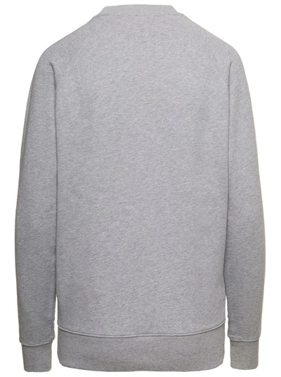 Shop Maison Kitsuné Palais Royal Crewneck Sweatshirt In Grey Cotton Woman