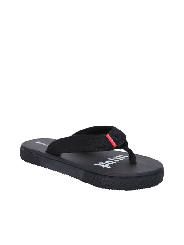 Palm Angels logo-tag flip flops - Black