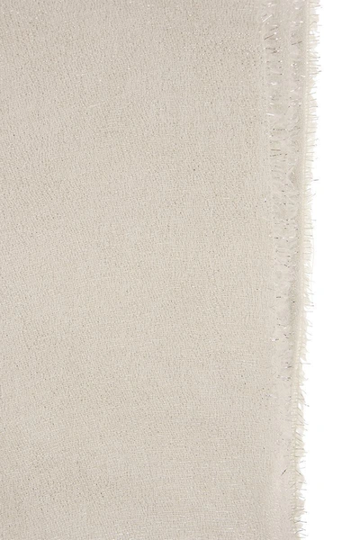 Shop Peserico Fringed Scarf In Soft Modal, Viscose And Cotton In Chalk