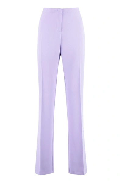 Shop Pinko Hulka Flared Trousers In Lilac