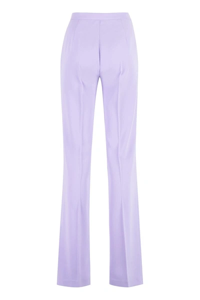 Shop Pinko Hulka Flared Trousers In Lilac