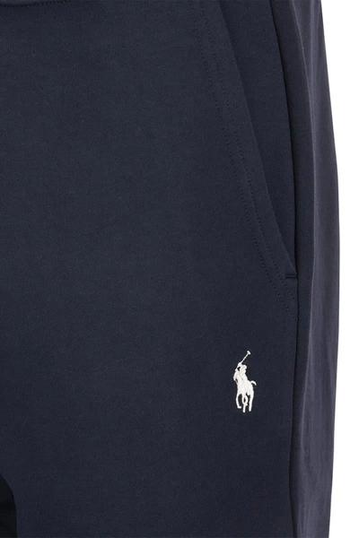 Shop Polo Ralph Lauren Double-knit Jogging Trousers In Navy Blue