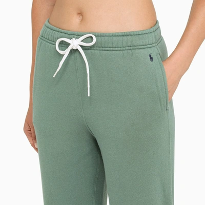 Shop Polo Ralph Lauren Green Jogging Trousers In Grey