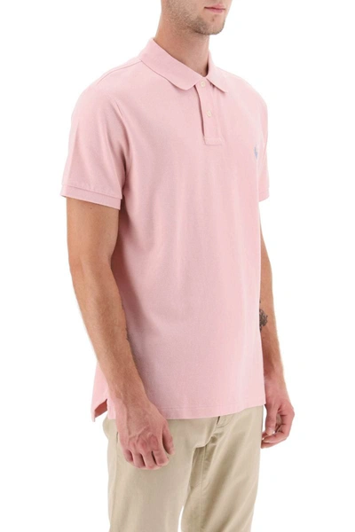 Shop Polo Ralph Lauren Pique Cotton Polo Shirt In Pink
