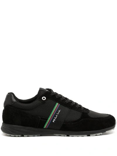 Shop Ps By Paul Smith Ps Paul Smith Logo Low-top Sneakers In Black