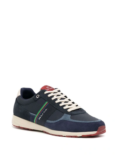 Shop Ps By Paul Smith Ps Paul Smith Logo Low-top Sneakers In Blue