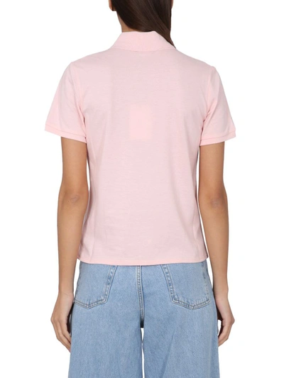 Shop Ps By Paul Smith Ps Paul Smith Polo Shirt With Zebra Patch In Pink