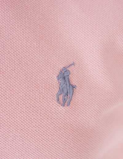 Shop Ralph Lauren Pique Polo Shirt With Pony In Pink